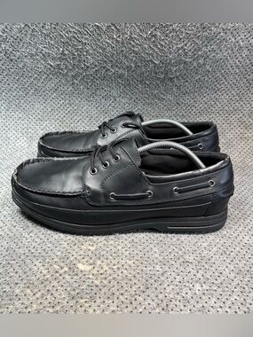 Safe T Step Black Leather Wide Shoes Size 13 Men’s